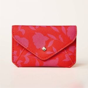 COPY - Classic Rose Envelope Card Case - Kate Spade x Target Pink/Red - NWT